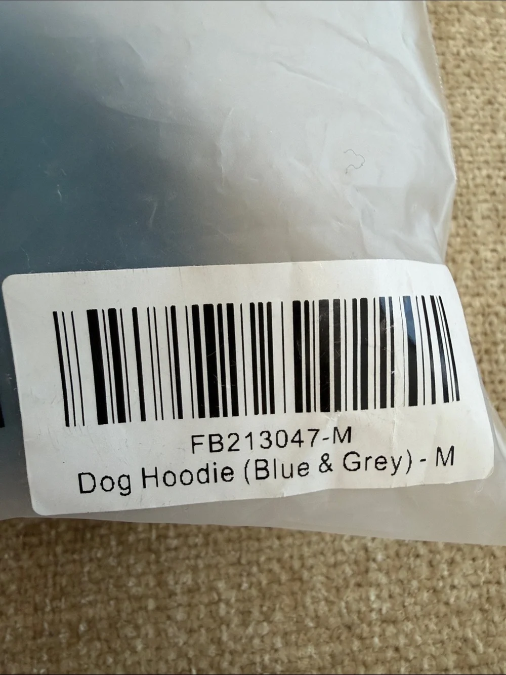 Frenchie Teal & Gray Pet Hoodie with Front Zip - Medium